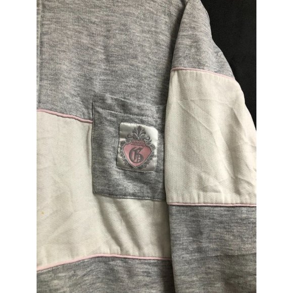 Vintage 80’s- Gitano Gray and Cream, pink trim sweatshirt - Picture 4 of 5